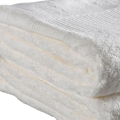 Set of Six White Cotton Quick Dry Terry Cloth Towels