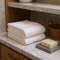 Set of Six White Cotton Quick Dry Terry Cloth Towels