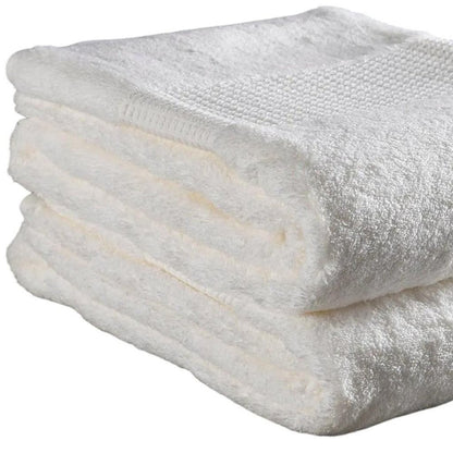Set of Six White Cotton Quick Dry Terry Cloth Towels