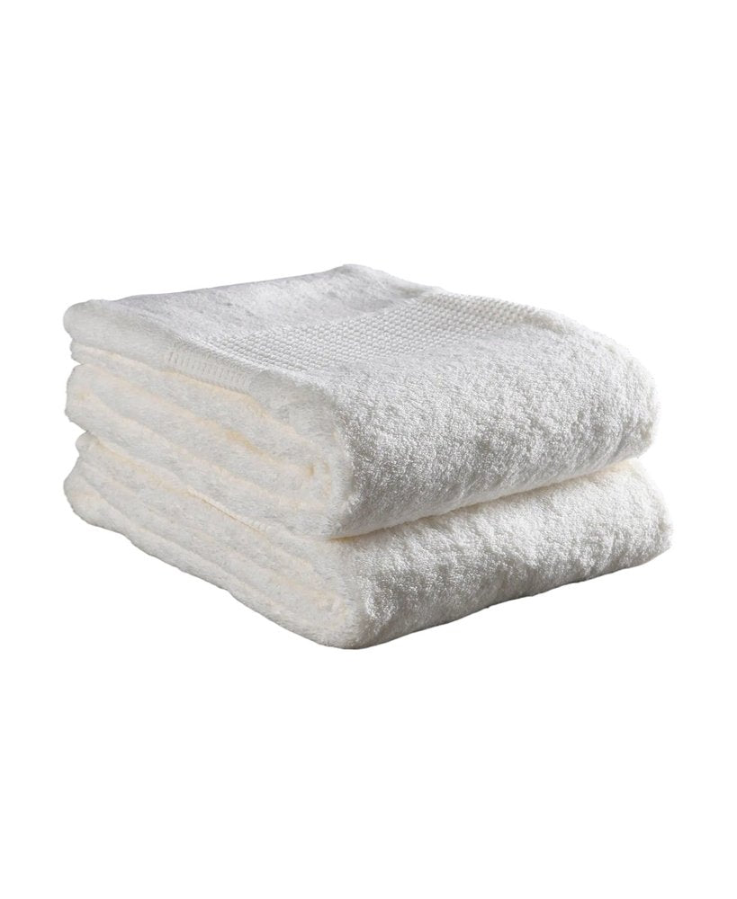 Set of Six White Cotton Quick Dry Terry Cloth Towels