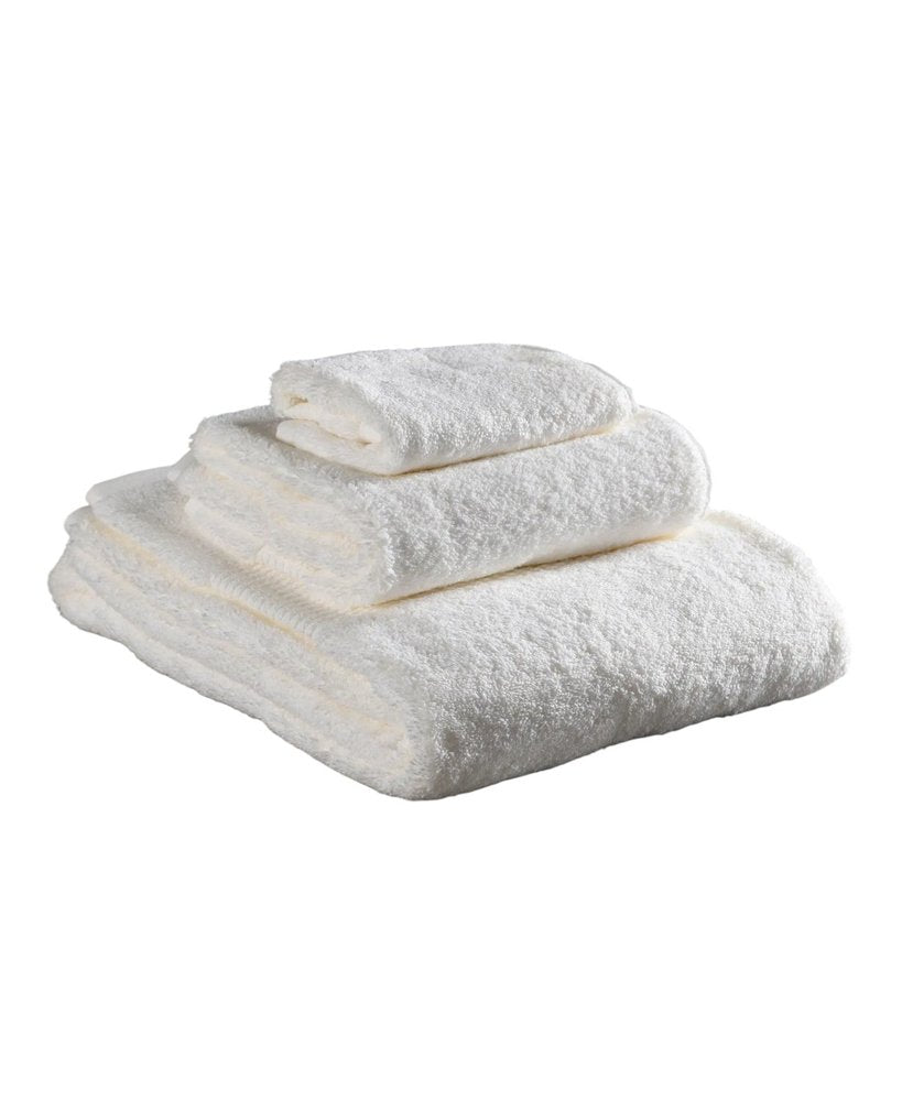 Set of Six White Cotton Quick Dry Terry Cloth Towels