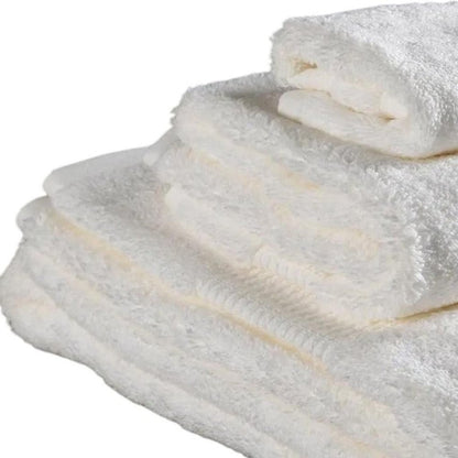Set of Six White Cotton Quick Dry Terry Cloth Towels