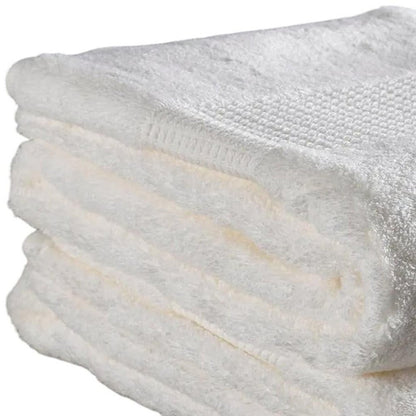 Set of Two Ivory Cotton 13" X 13" Quick Dry Terry Cloth Washcloths