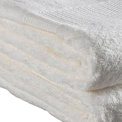 Set of Two Ivory Cotton 13" X 13" Quick Dry Terry Cloth Washcloths