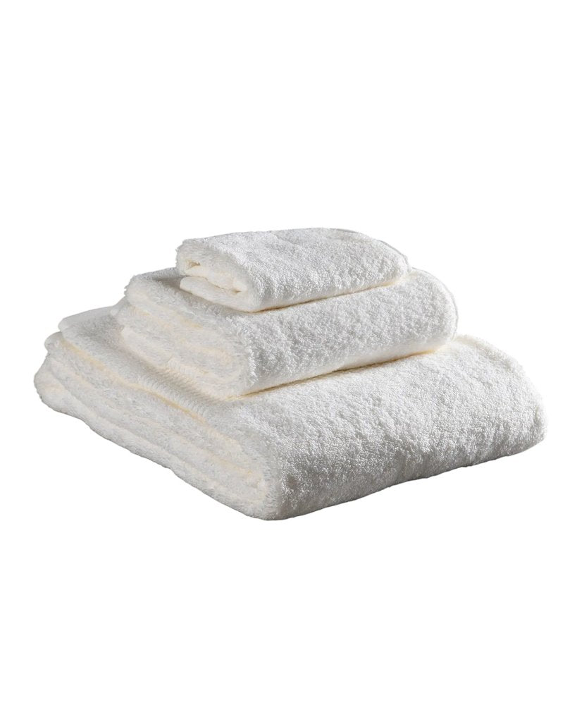 Set of Two Ivory Cotton 13" X 13" Quick Dry Terry Cloth Washcloths
