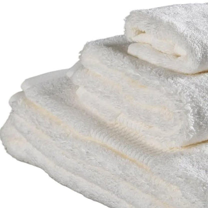 Set of Two Ivory Cotton 13" X 13" Quick Dry Terry Cloth Washcloths