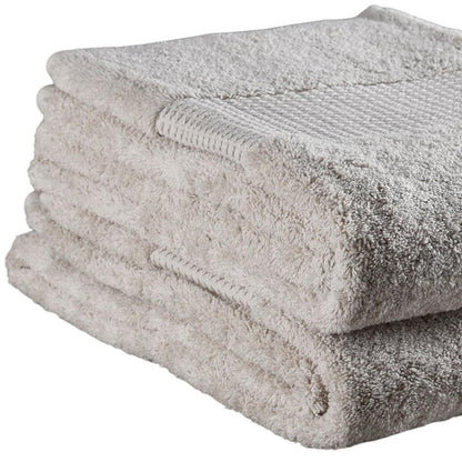 Set of Two Beige Cotton 13" X 13" Quick Dry Terry Cloth Washcloths