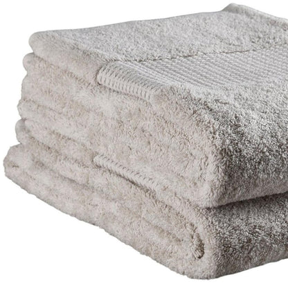 Set of Two Beige Cotton 13" X 13" Quick Dry Terry Cloth Washcloths