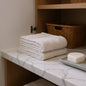 Set of Two Beige Cotton 13" X 13" Quick Dry Terry Cloth Washcloths