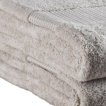 Set of Two Beige Cotton 13" X 13" Quick Dry Terry Cloth Washcloths