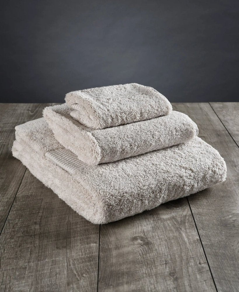 Set of Two Beige Cotton 13" X 13" Quick Dry Terry Cloth Washcloths