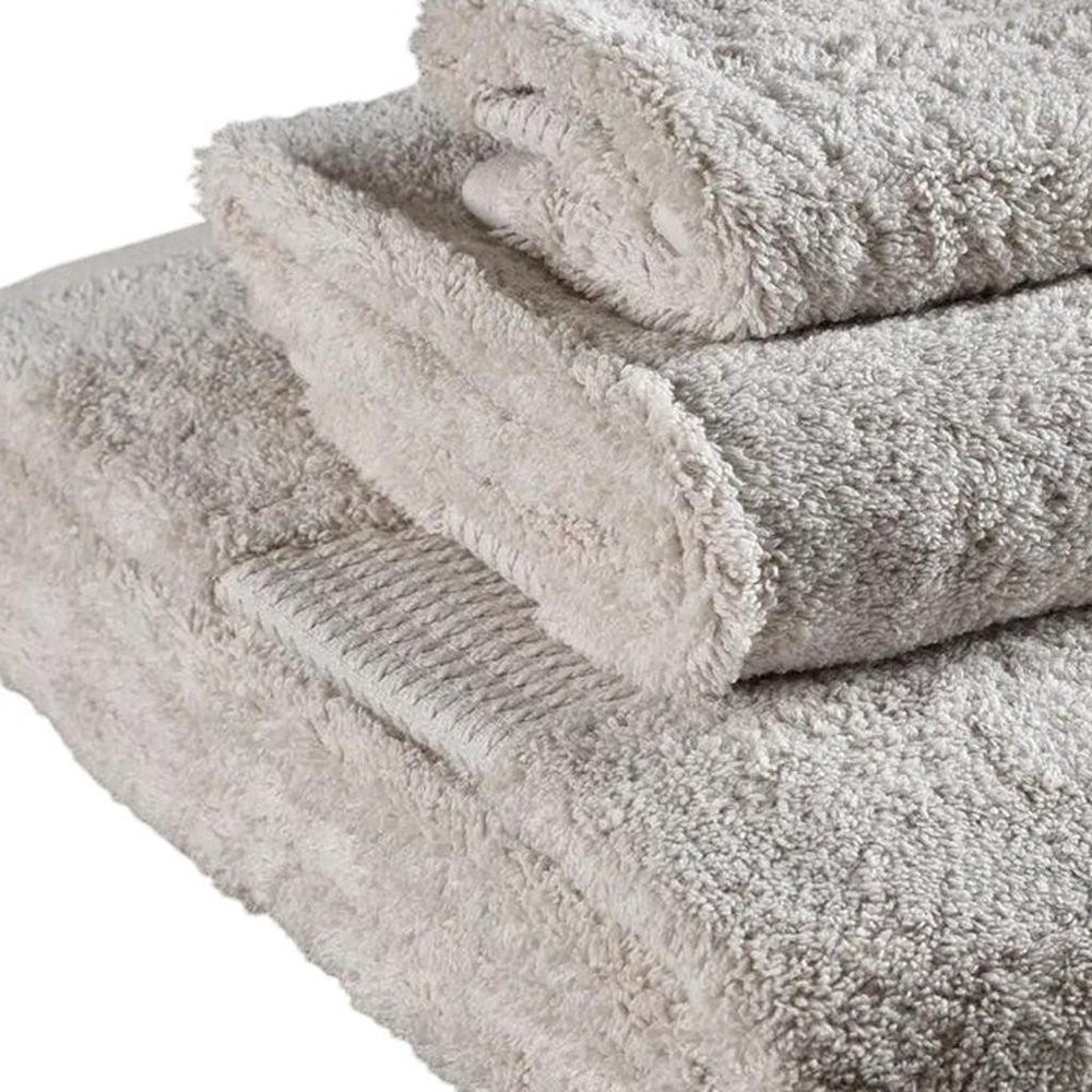 Set of Two Beige Cotton 13" X 13" Quick Dry Terry Cloth Washcloths