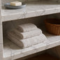 Set of Two Beige Cotton 13" X 13" Quick Dry Terry Cloth Washcloths