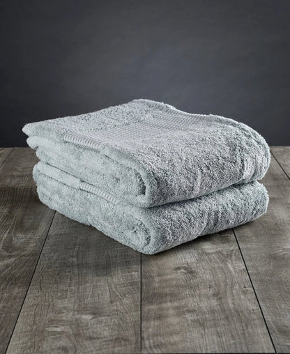 Set of Two Sea Green Cotton 13" X 13" Quick Dry Terry Cloth Washcloths