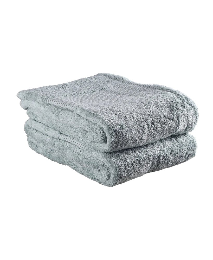 Set of Two Sea Green Cotton 13" X 13" Quick Dry Terry Cloth Washcloths