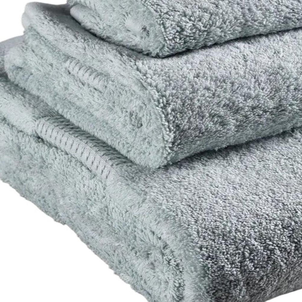 Set of Two Sea Green Cotton 13" X 13" Quick Dry Terry Cloth Washcloths