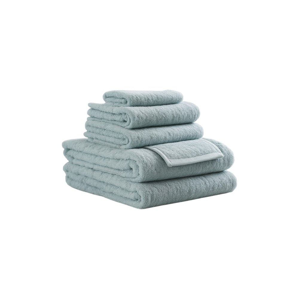 Set of Two Sea Green Cotton 13" X 13" Quick Dry Terry Cloth Washcloths