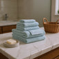 Set of Two Sea Green Cotton 13" X 13" Quick Dry Terry Cloth Washcloths