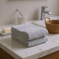 Set of Two Light Gray Cotton 30" X 54" Quick Dry Terry Cloth Bath Towels