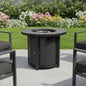 50000 BTU 30" Black Steel Propane Round Fire Pit Table