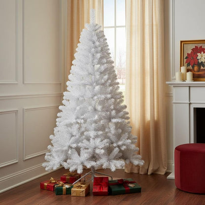 8' White Full Pine Christmas Tree