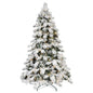 8' White Pre Lit Full Pine Christmas Tree