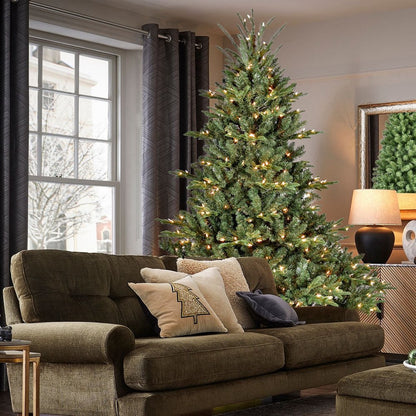 9' Pre Lit Full Pine Christmas Tree