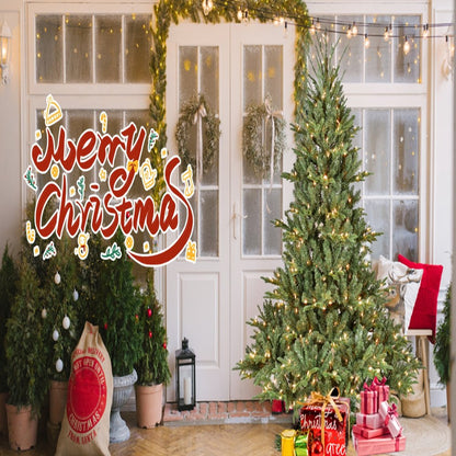 9' Pre Lit Full Pine Christmas Tree