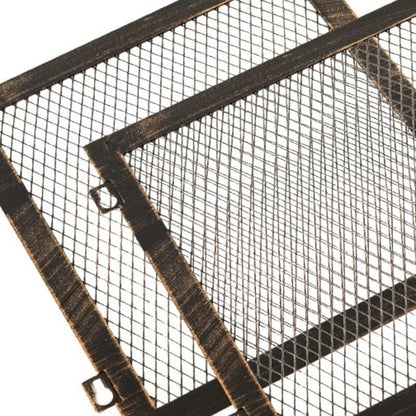 50000 BTU 37" Brown Steel Wood Burning Rectangular Fire Pit With Cover