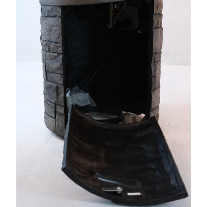 32000 BTU 26" Black Magnesium Oxide Propane Round Fire Pit With Cover