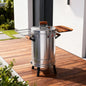 23" X 14" Silver Stainless Steel Portable Smoker Barrel