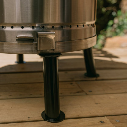 23" X 14" Silver Stainless Steel Portable Smoker Barrel