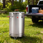 31" X 18" Silver Stainless Steel Portable Smoker Barrel