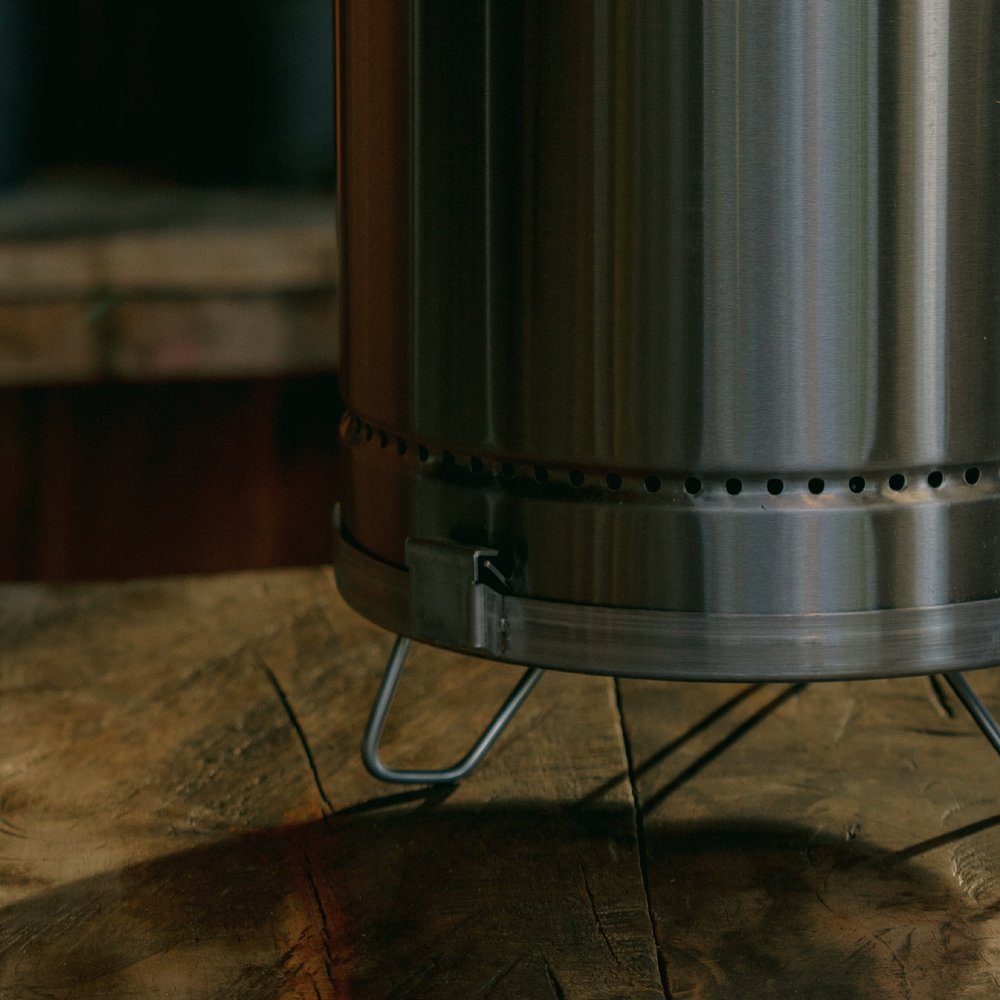 18" X 12" Silver Stainless Steel Portable Smoker Barrel