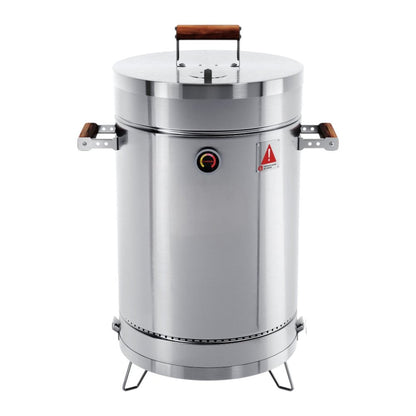 25" X 14" Silver Stainless Steel Portable Smoker Barrel