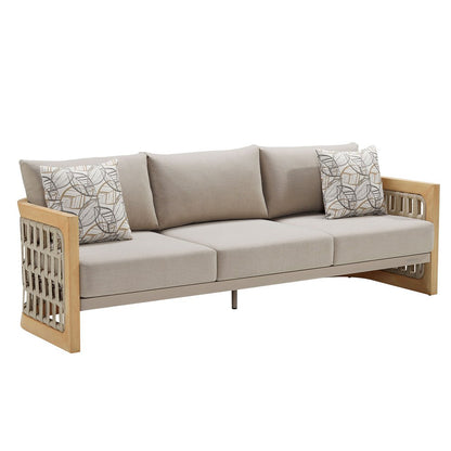 Four Piece Almond Outdoor Patio Set With Table