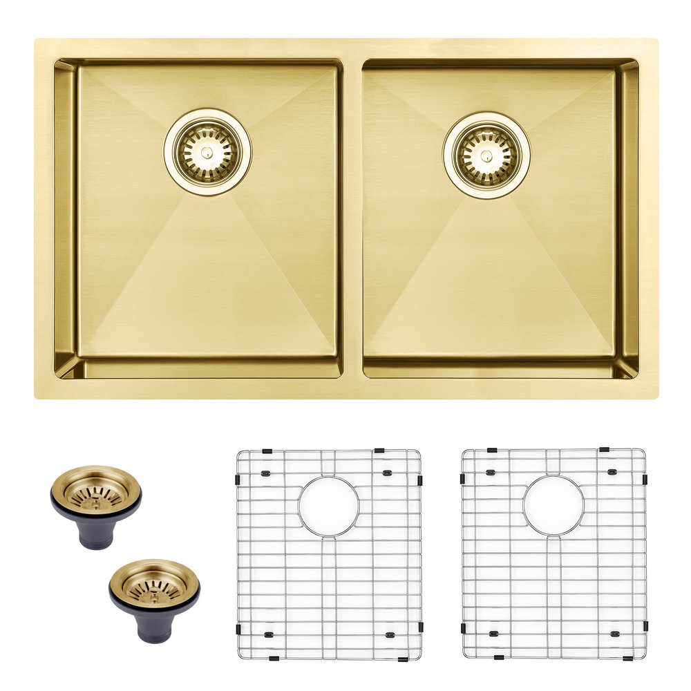 10" X 33" Gold Stainless Steel Undermount Kitchen Sink