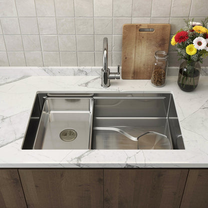 9" X 30" Silver Stainless Steel Undermount Kitchen Sink