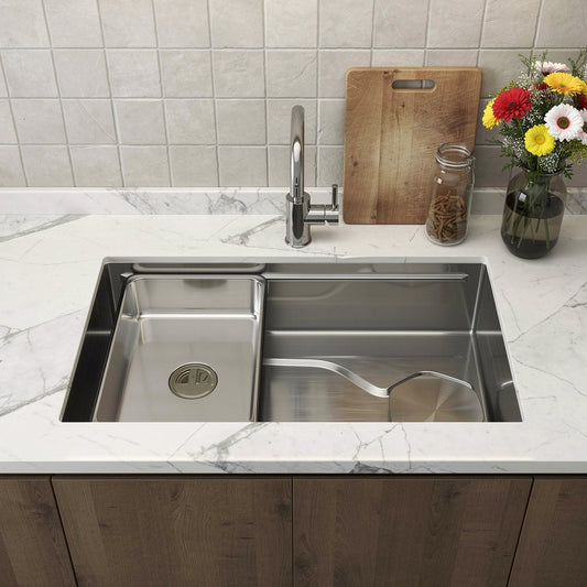 9" X 30" Silver Stainless Steel Undermount Kitchen Sink
