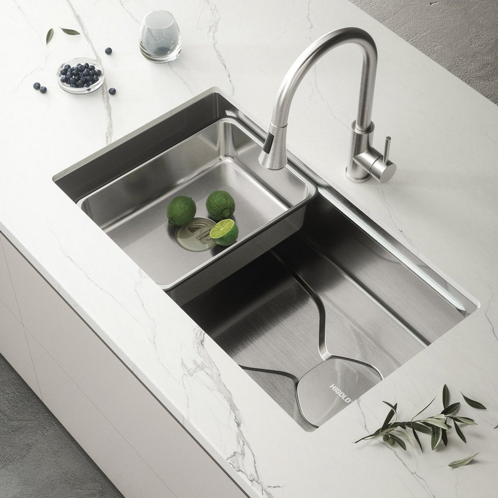 9" X 30" Silver Stainless Steel Undermount Kitchen Sink