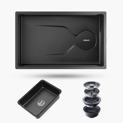 9" X 30" Black Stainless Steel Undermount Kitchen Sink
