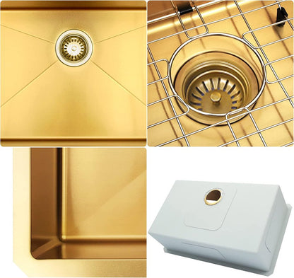 10" X 30" Gold Stainless Steel Undermount Kitchen Sink