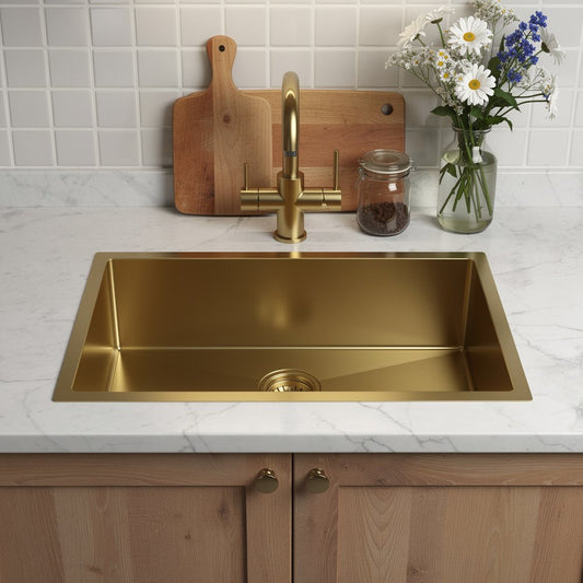 10" X 30" Gold Stainless Steel Undermount Kitchen Sink