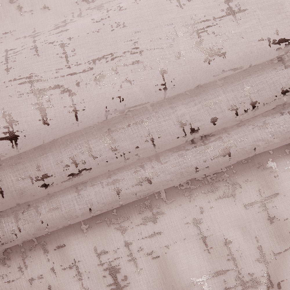 72" Blush And Silver Abstract Shower Curtain