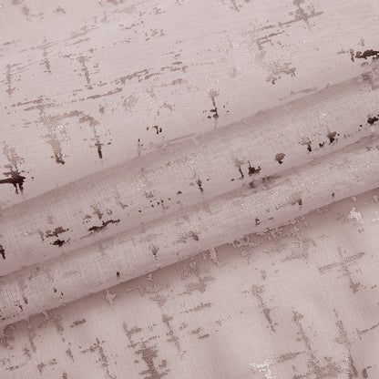 72" Blush And Silver Abstract Shower Curtain