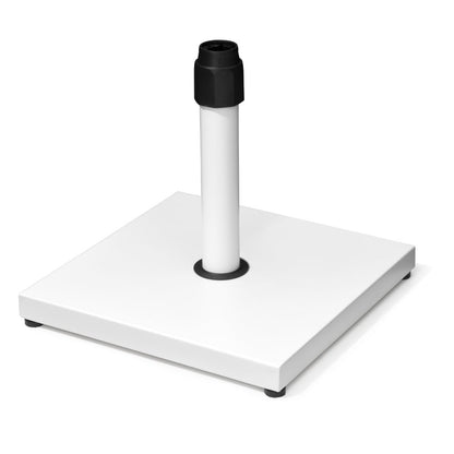White Market Umbrella Steel In Ground Adjustable Umbrella Base