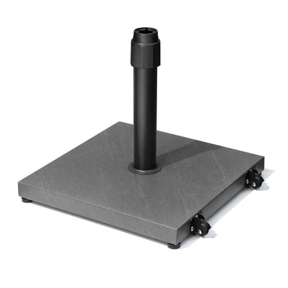 Gray Market Umbrella Steel In Ground Adjustable Umbrella Base With Wheels
