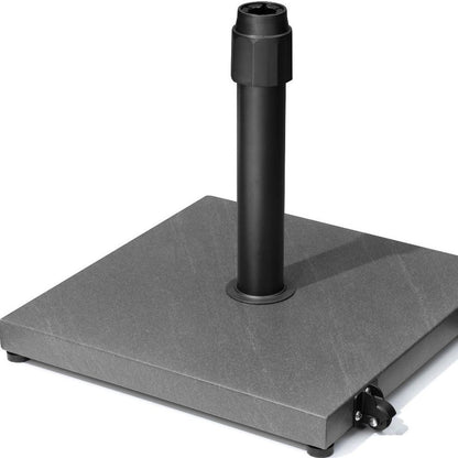 Gray Market Umbrella Steel In Ground Adjustable Umbrella Base With Wheels