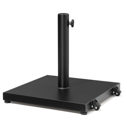 Black Market Umbrella Steel In Ground Adjustable Umbrella Base With Wheels