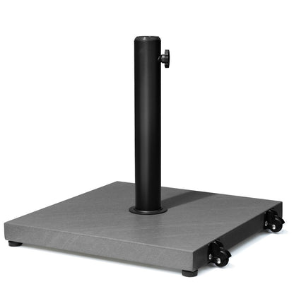 Gray Market Umbrella Steel In Ground Adjustable Umbrella Base With Wheels